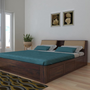 Solid Wood Bed for Bedroom, Living Room