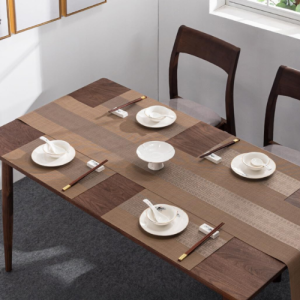 Table Runner Heat-Resistant for Kitchen Dining Table Vinyl Stain Resistant Table Mats Easy Wash Cleaning & Both Side...