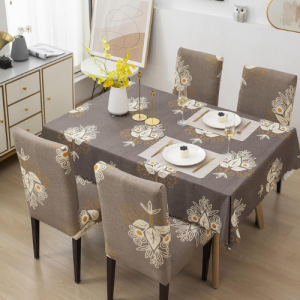 House of Quirk Dining Chair Cover with Table Covers for Kitchen Waterproof Dining Table Cloth
