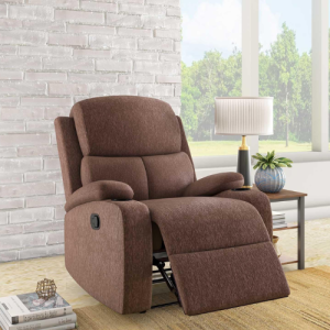 Nilkamal Matt 1 Seater Fabric Manual Recliner with Cup Holder