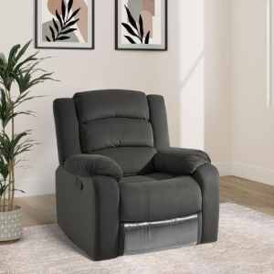 Solimo Mars 1 Seater Fabric Recliner (Grey) Colour:Gr