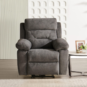 Solimo Garcin Rocking 1 Seater Fabric Recliner (Grey)