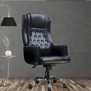 MRC Maharaja King Size Office High Back Boss Chair with 3 Years Warranty,Lumbar Support & Heavy Any Position Locking Mechanism with Chrome Base